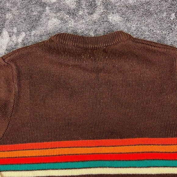 Vtg Ocean Pacific Men's Knitted Crewneck Sweater Striped Men's S Surfing - Picture 11 of 12